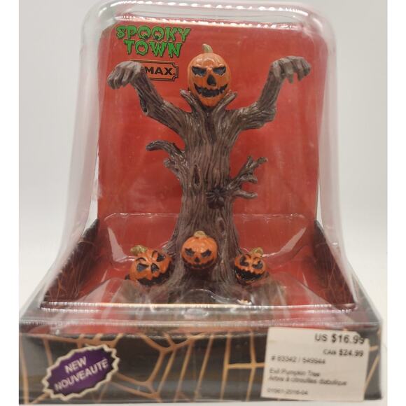 Lemax 83342 Spooky Town 2018 Evil Pumpkin Tree Halloween - Picture 1 of 5